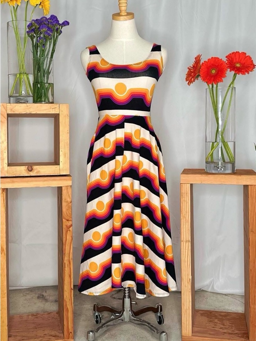 Nooworks Vacation Dress in Circa Print - 5X